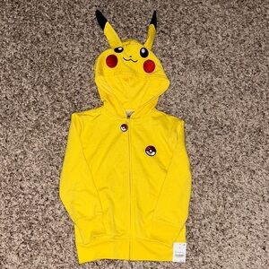 NWT XS Boys’ Pokémon Pikachu Zip-Up Sweater